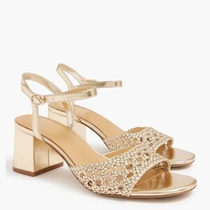 New! J. Crew Woven Heeled Sandals